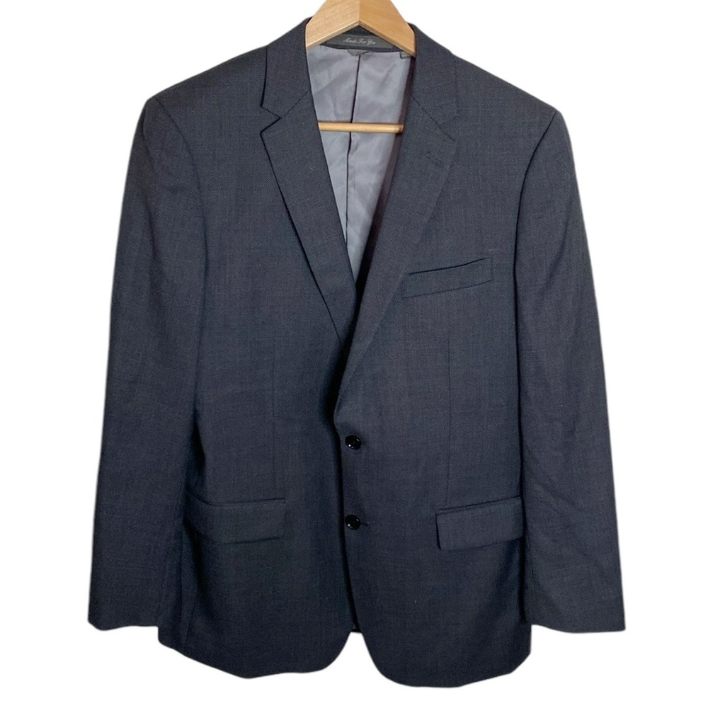 Indochino charcoal textured wool blazer size 48R